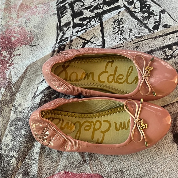 Sam Edelman Pink Patent Leather Ballet Flats | Size 13 - Picture 1 of 8